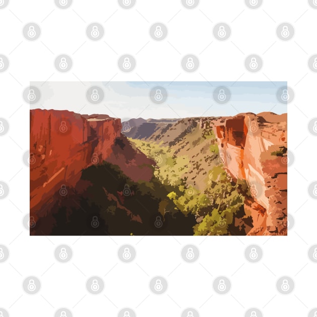 Kings Canyon Vector Painting by gktb