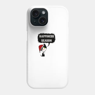 Happiness season, Cute cat t-shirt, Cute cat merry christmas t-shirt, cute pet t-shirt Phone Case