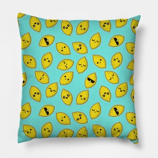 Kawaii Cute Lemon Pattern Pillow