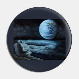 Astronaut meditating on the Moon Pin