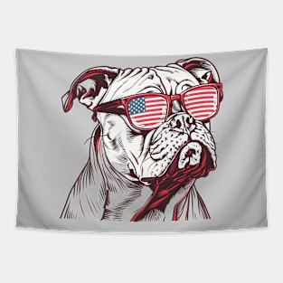 American 4th July Dog #6 Tapestry