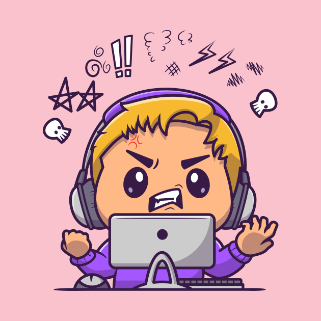 Angry Gamer Boy Cartoon by Catalyst Labs