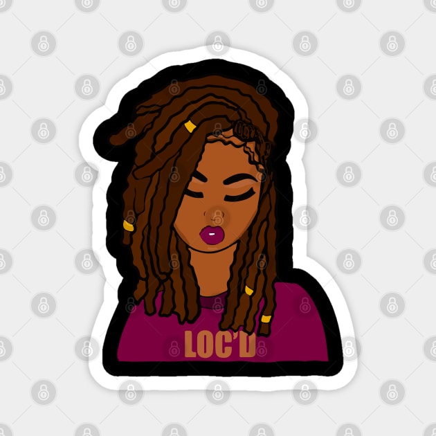 Loc'd on Locs Dreadlocks Magnet by blackartmattersshop