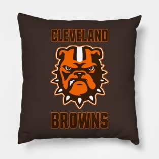 Dawgs Browns / Cleveland Fanart Pillow