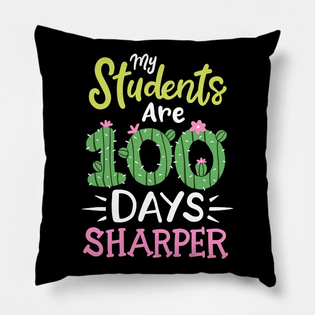 100 Days of School Teacher Pillow by KAWAIITEE