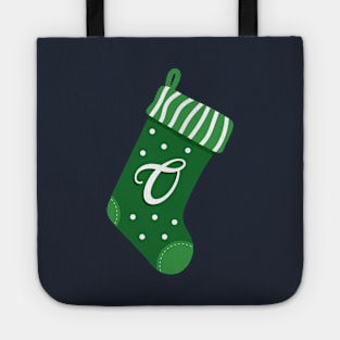 Christmas Stocking with Letter O Tote