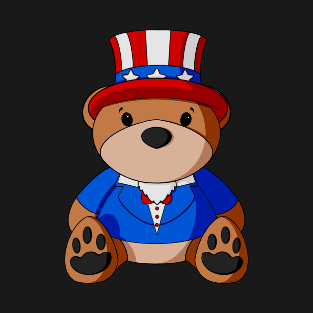 Uncle Sam Teddy Bear by Alisha Ober Designs