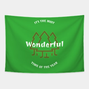 Wonderful Time Christmas Present T-Shirt Tapestry
