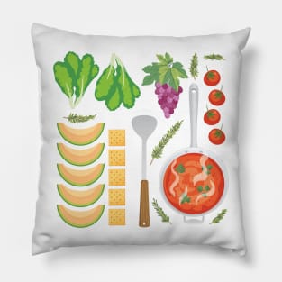 Food Flat Lay Pillow