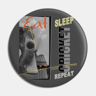 Eat sleep cricket repeat Pin