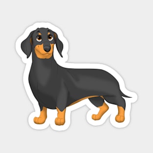 Black & Tan Smooth Dachshund Dog Magnet