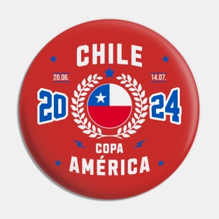 Chile Fútbol Pride Tee - Copa America 2024 Fan Gear Pin