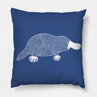 Detailed Platypus Drawing - hand drawn animal lovers design Pillow