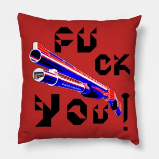Fuck You, v. Black Text Pillow