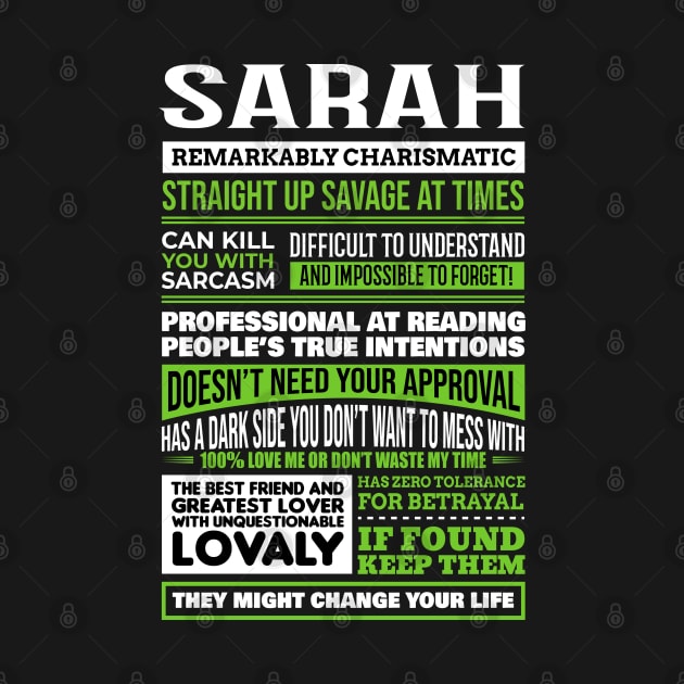 Sarah by Ban Guns Not Books- Typography fullcolor