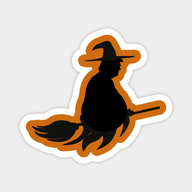 Trump Witch Hunt Halloween Magnet by Electrovista