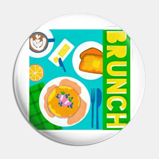 Brunch art print Pin