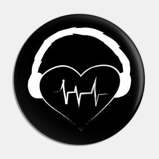 Listening to Heart ( White Edition ) Pin