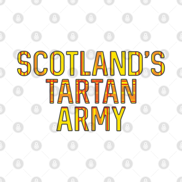 Scotland's Tartan Army, Scottish Lion Rampant Coloured Tartan, Scottish Football Slogan by MacPean