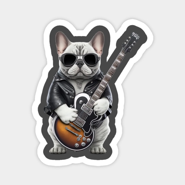 Dog Playing Guitar Magnet by Odd World