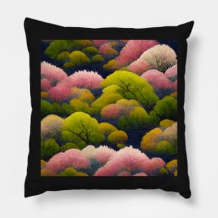 The Mountains of Spring Pattern Pillow