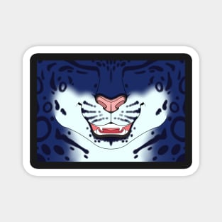 Dark Blue Snow Leopard Magnet