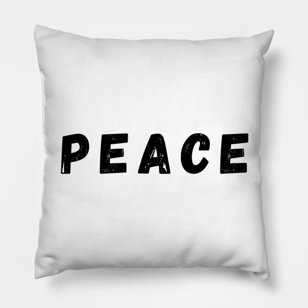 Peace - Black Pillow by KoreDemeter14