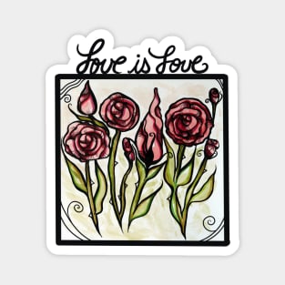 Love is Love Roses Magnet
