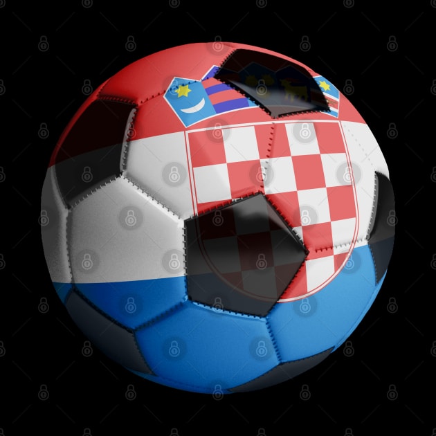 Croatia Flag Soccer Ball by reapolo