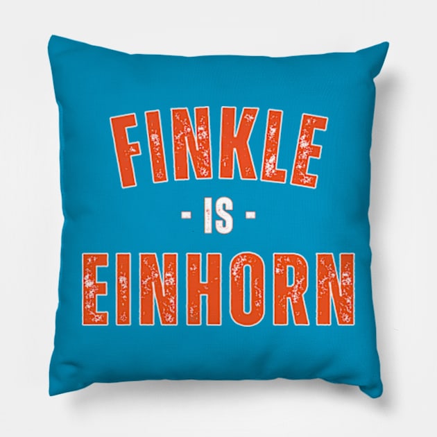 FINKLE IS EINHORN Pillow by Davidsmith