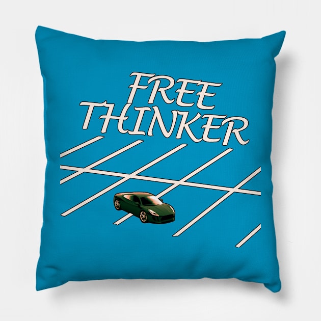 Free Thinker Pillow by Red Sand Hourglass