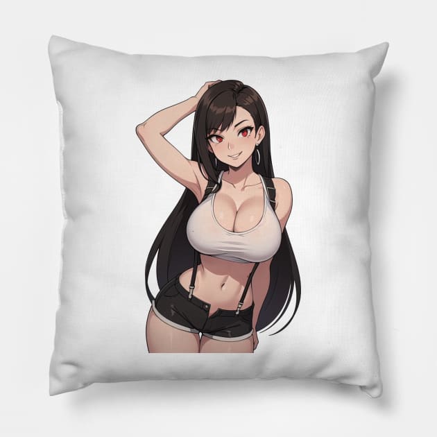 Tifa Lockhart Pillow by mindworldz