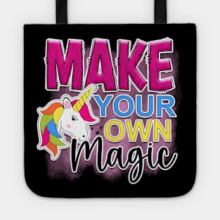 Make your own magic | Unicorn | T Shirt Design Tote