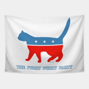 The Furry Purry Party aka the house cat party Tapestry