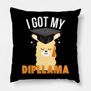 Funny Llama Graduation I Got My Dipllama Pillow