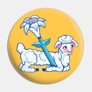 Easter Lamb with Lily Flower Pin