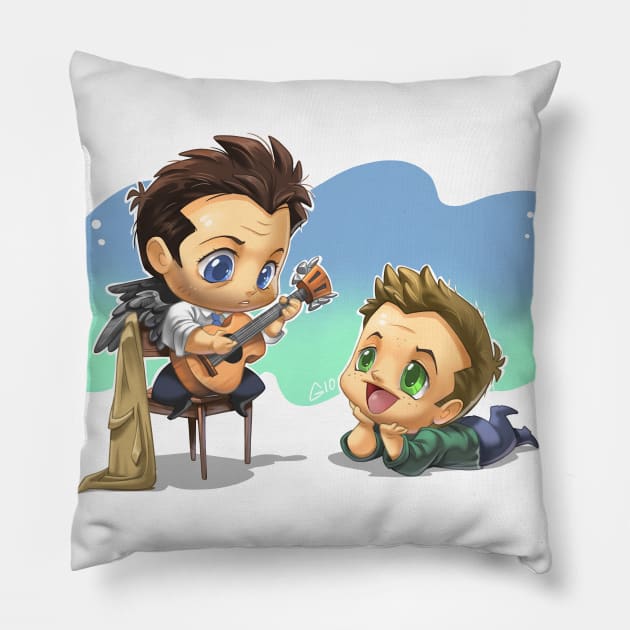 Dean and Cas Serenade 2 Pillow by GioGui