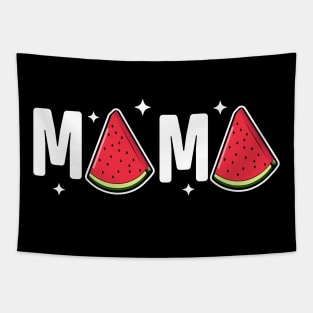 Mama Watermelon Summer Fruit Watermelon Slice Mothers Day Tapestry