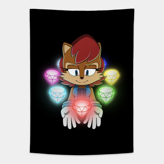 Sally Goes Super Tapestry by Firestorm Fox