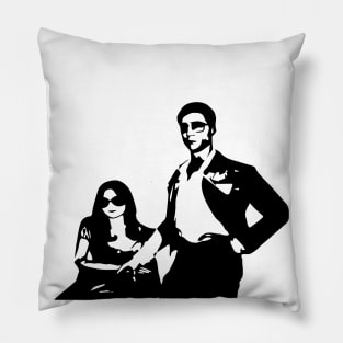 The Serpent- Famous Photo- Charles & Marie- in black Pillow