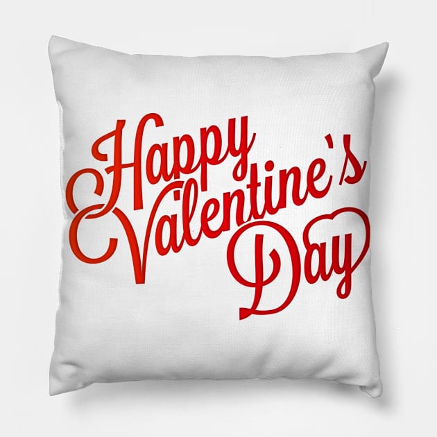 Happy Valentines Day Pillow by gold package