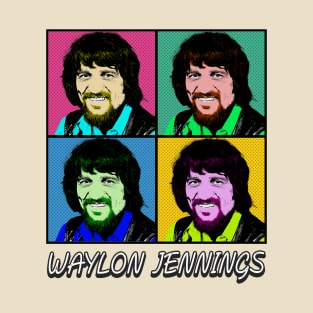 Waylon Jennings 80s Pop Art Style T-Shirt