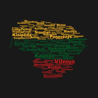 Lithuania on dark background T-Shirt