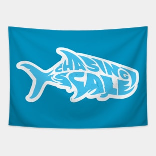 Chasing Scale Brand Fish Logo Border Tapestry