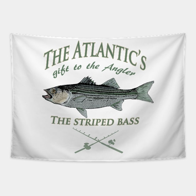 The Atlantic Finest The Striped Bass Tapestry by Hook Ink