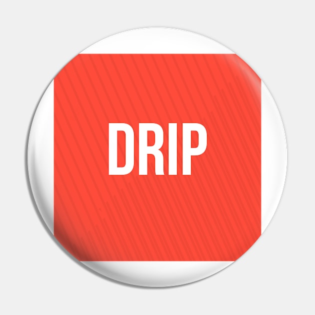 Drip Red Design Pin by at85productions