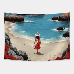 Isla Marietas Mexico Vintage Poster Tourism 2 Tapestry