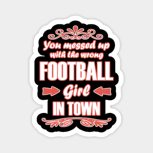 American Football Player Champion Girls Saying Magnet