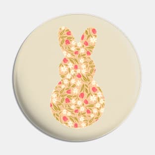 Bunny Spring Flowers Pin