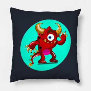 Red monster Pillow